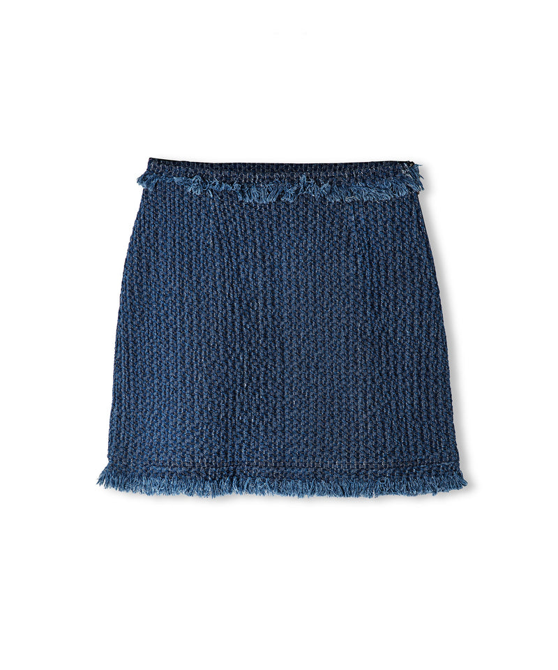 Ipekyol Tweed Mini Skirt Navy Blue