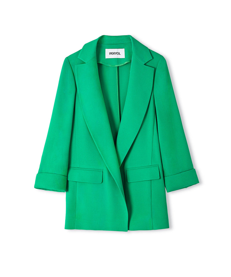 Ipekyol Long Sleeve Flowy Blazer Green