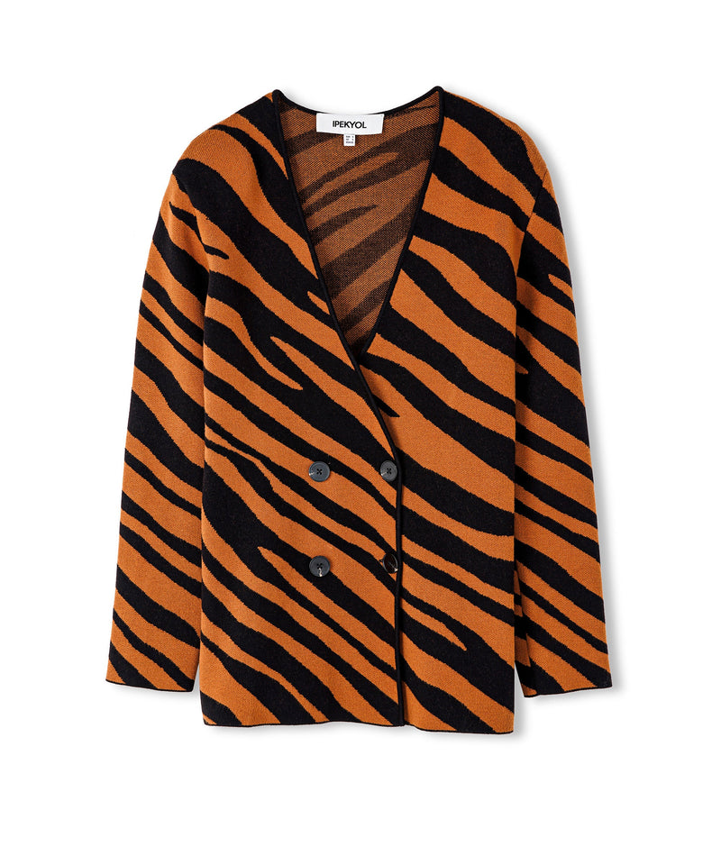 Ipekyol Zebra Pattern Jacket Brown