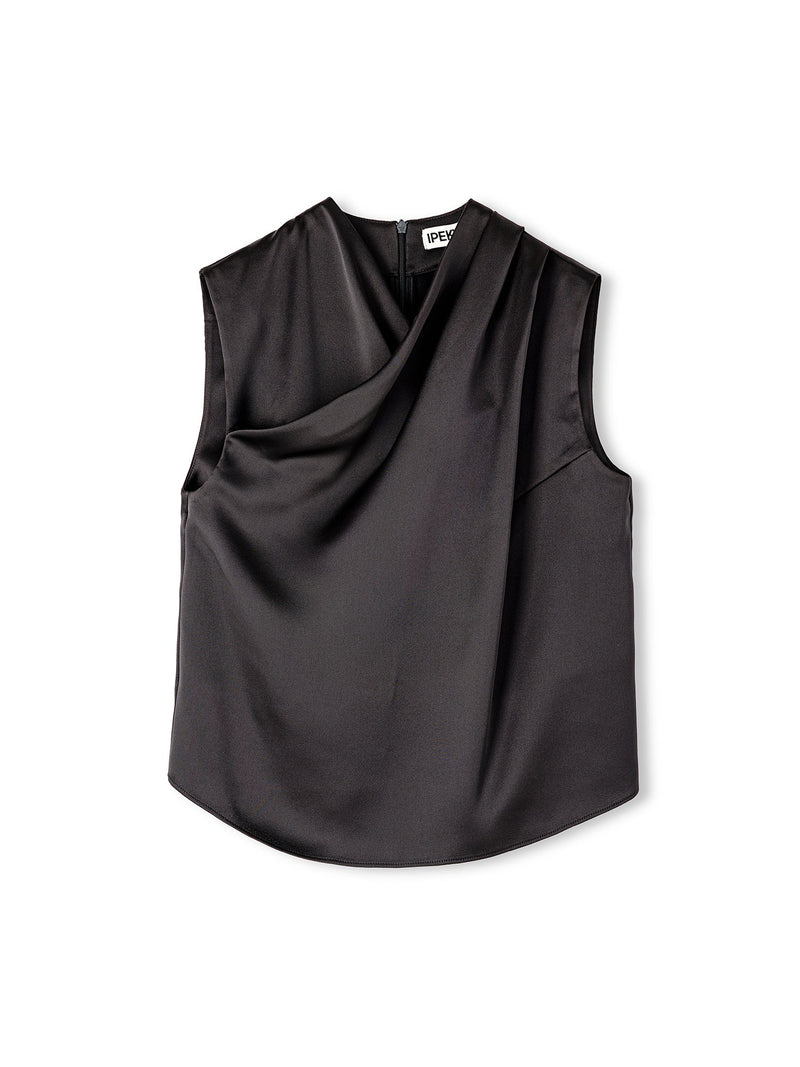 Ipekyol Draped High Neck Blouse Black