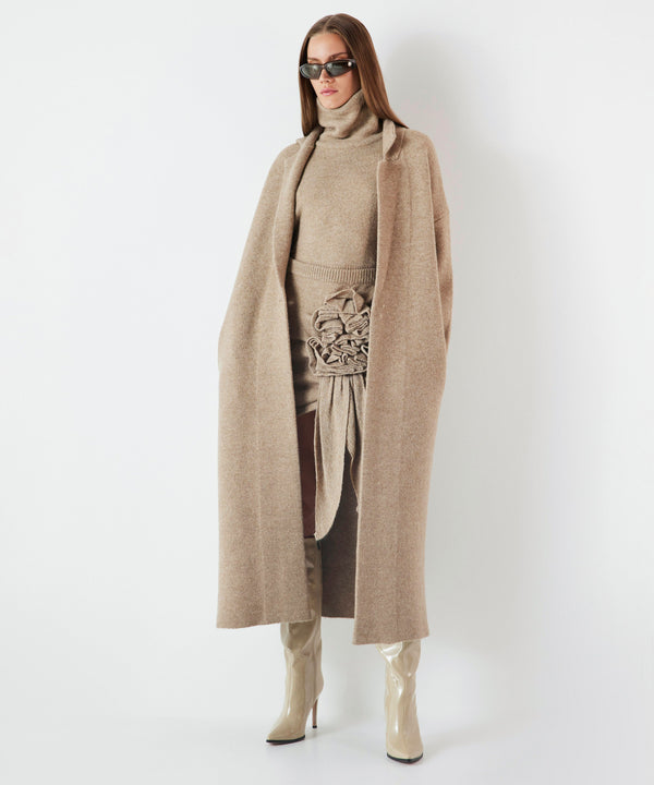 Ipekyol Knitwear Mix Coat Camel