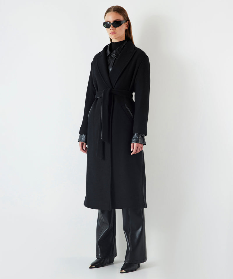 Ipekyol Belted Cashmere Coat Black