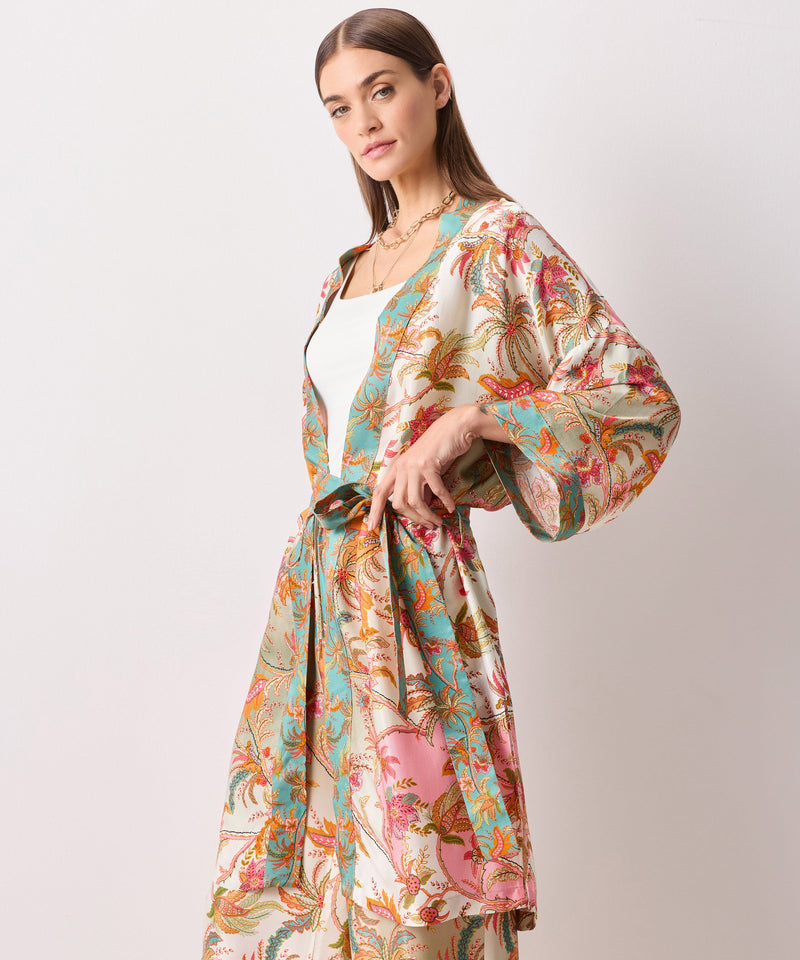 Ipekyol Floral Print Belted Coat Light Pink