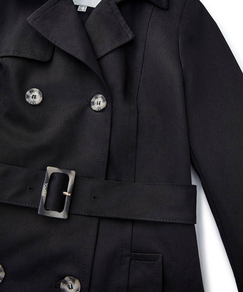 Ipekyol Belted Double-Breasted Trench Coat Black