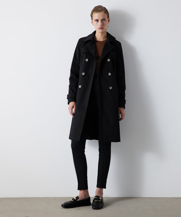 Ipekyol Belted Double-Breasted Trench Coat Black