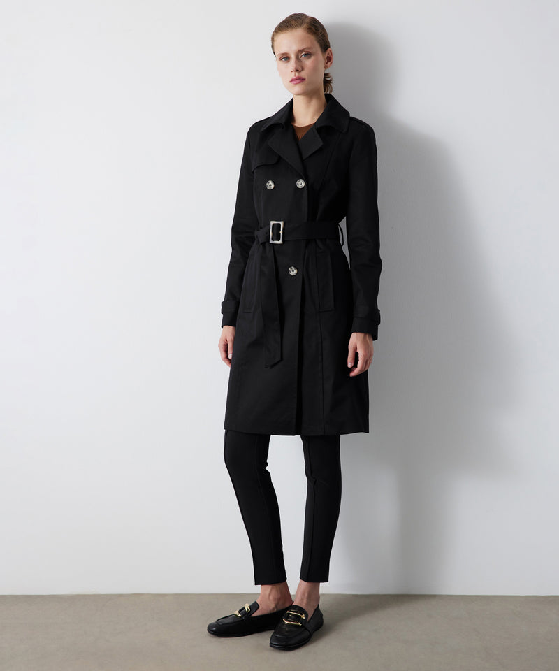 Ipekyol Belted Double-Breasted Trench Coat Black