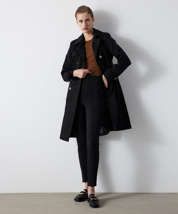 Ipekyol Belted Double-Breasted Trench Coat Black