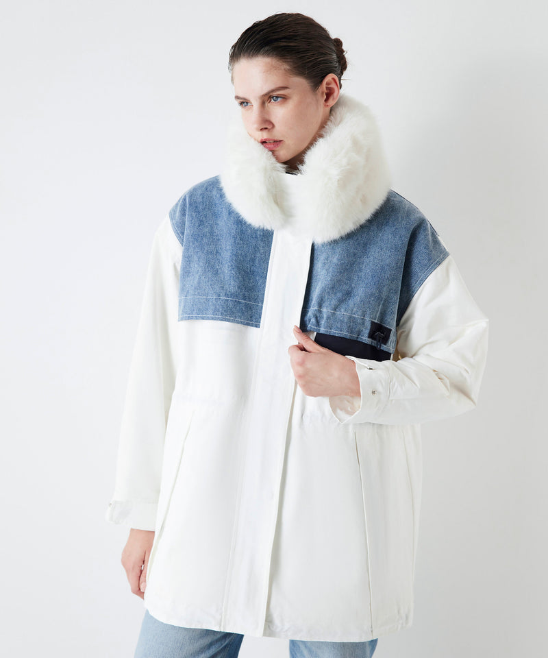 Ipekyol Denim Garnished Coat White