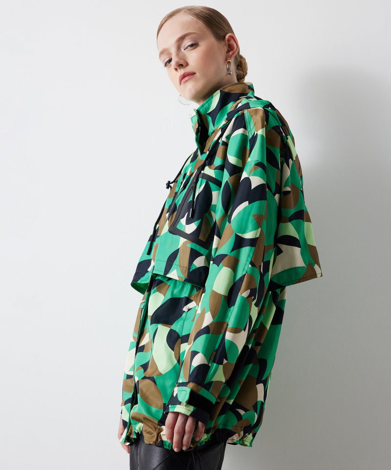 Ipekyol Patterned Hooded Coat Green