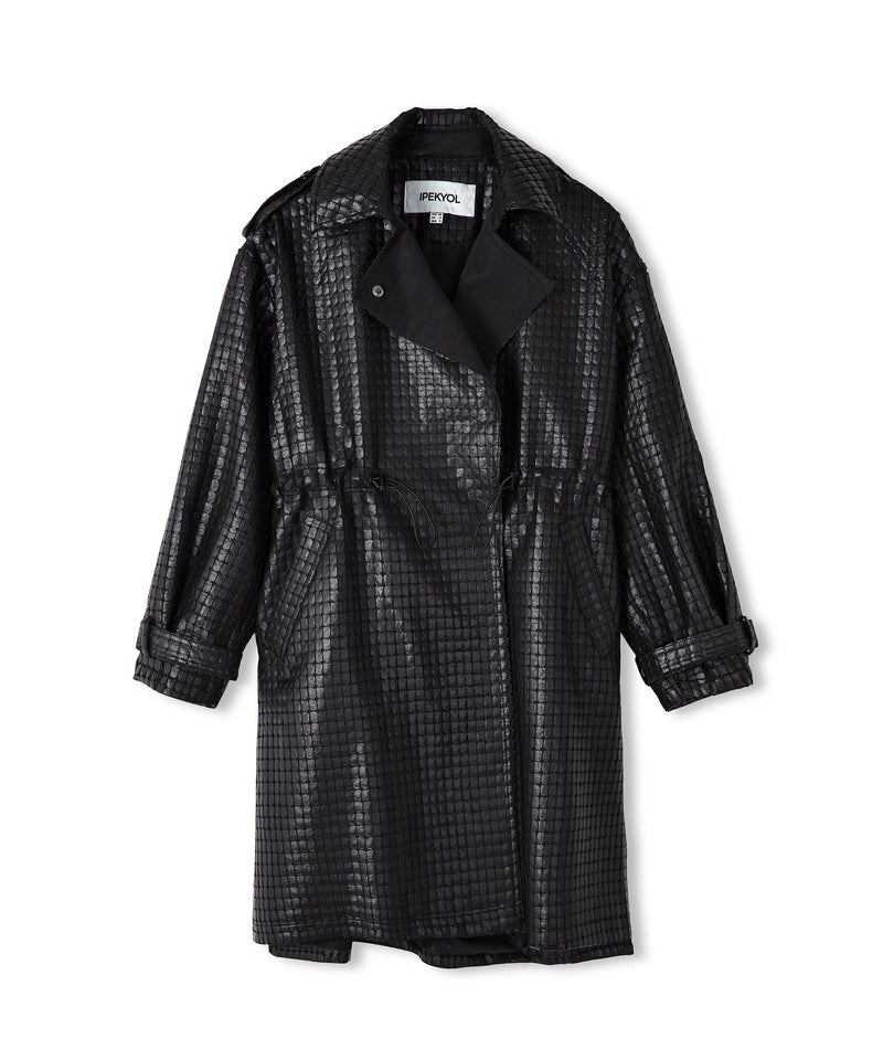 Ipekyol Textured Double-Breasted Coat Black