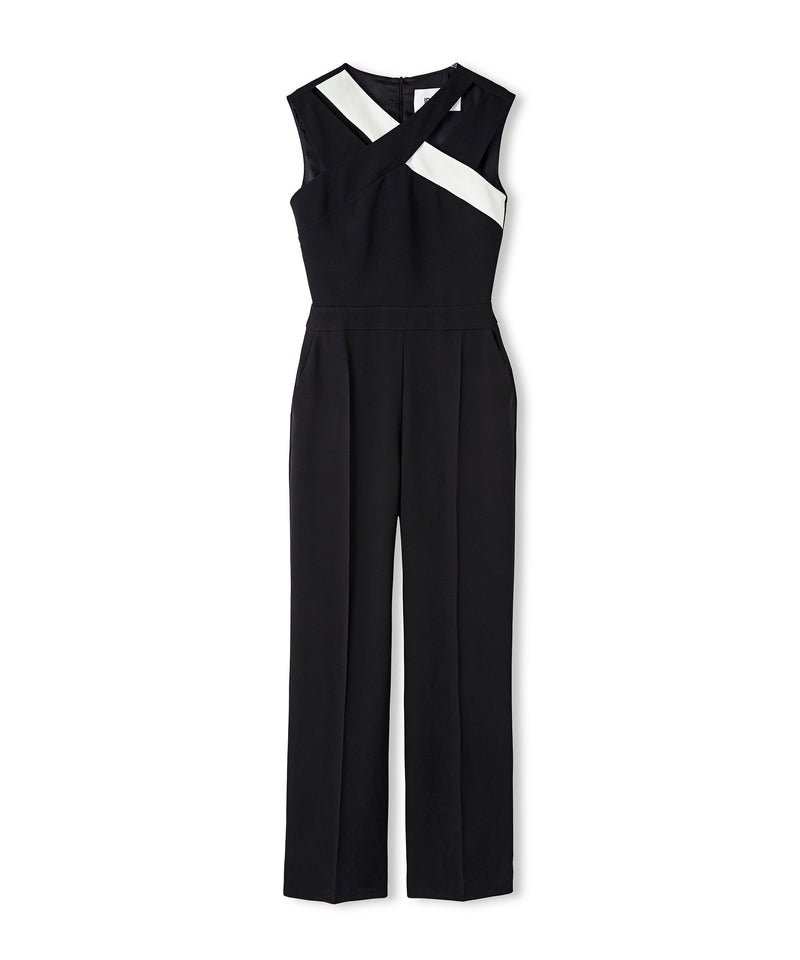 Ipekyol Color Block Criss Cross Detail Jumpsuit Black