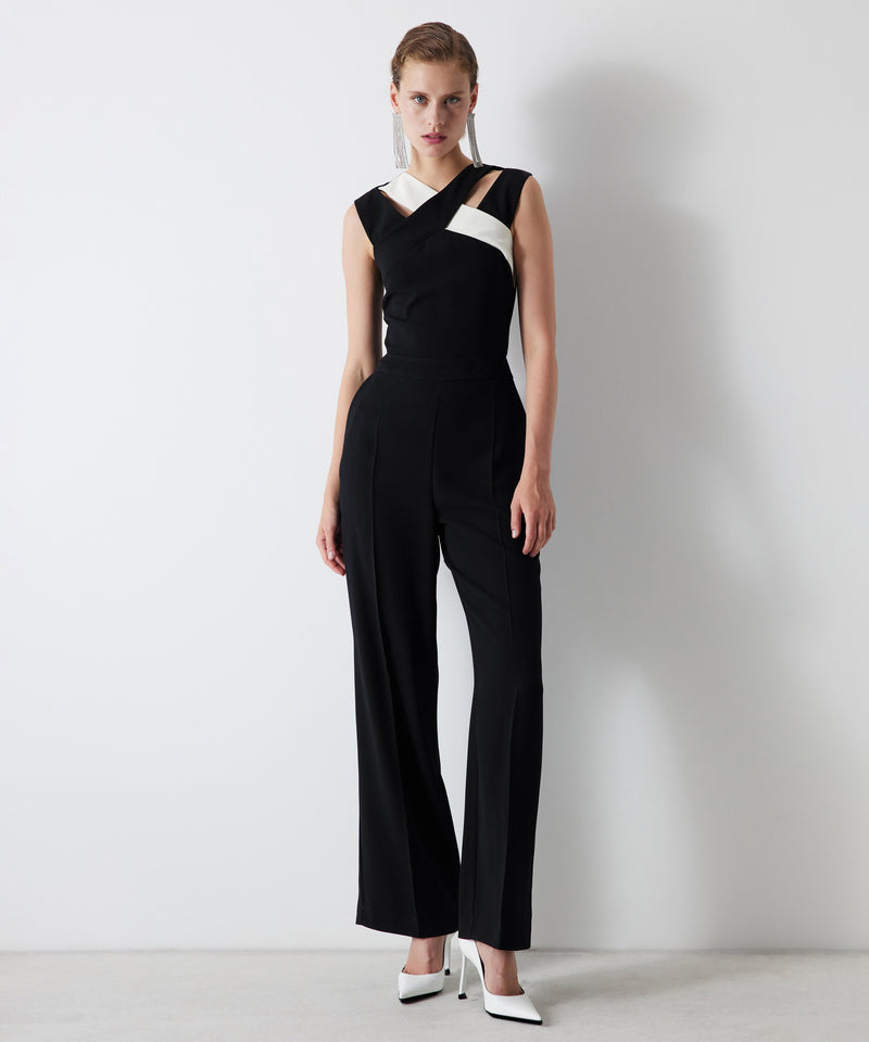 Ipekyol Color Block Criss Cross Detail Jumpsuit Black