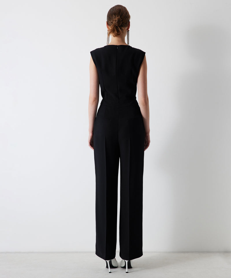 Ipekyol Color Block Criss Cross Detail Jumpsuit Black