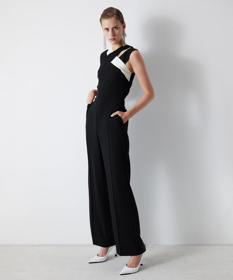 Ipekyol Color Block Criss Cross Detail Jumpsuit Black