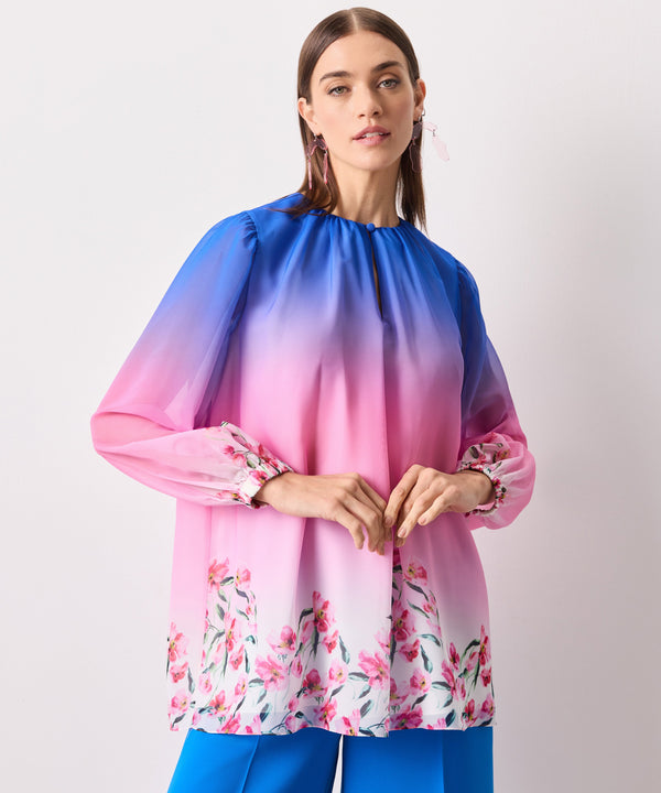 Ipekyol Comfortable Floral Pattern Blouse Pink