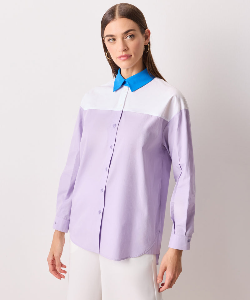 Ipekyol Colorblock Comfortable Shirt Lilac