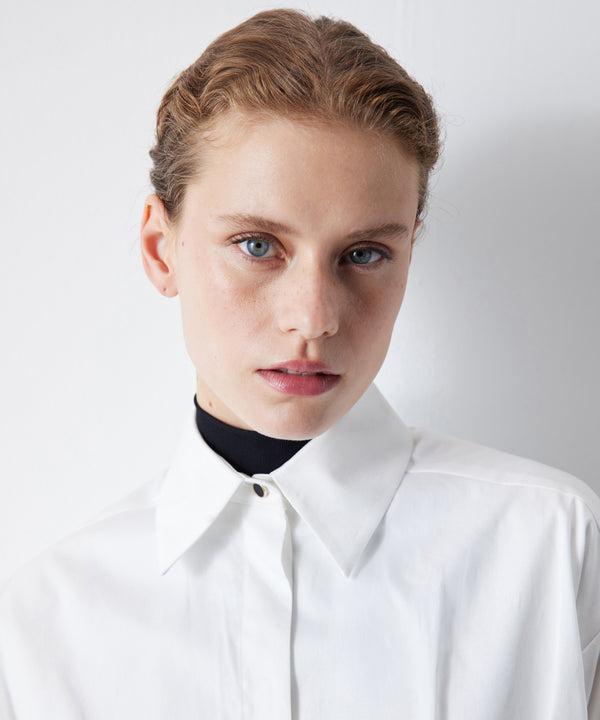 Ipekyol Pleated Crop Shirt White