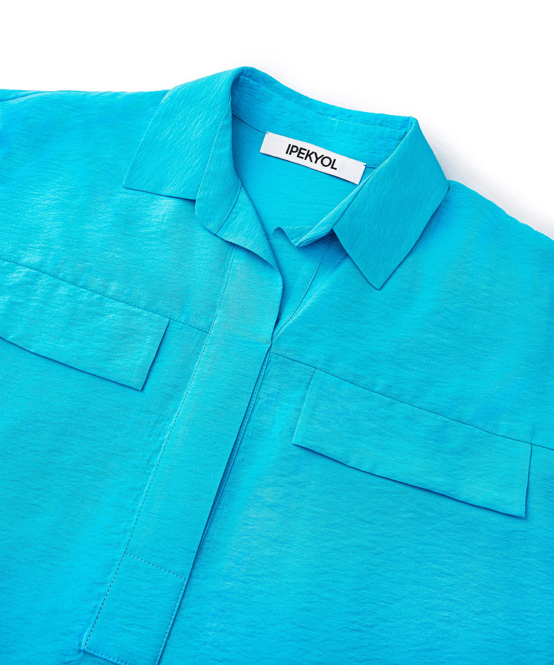 Ipekyol Basic Long Sleeve Shirt Blue