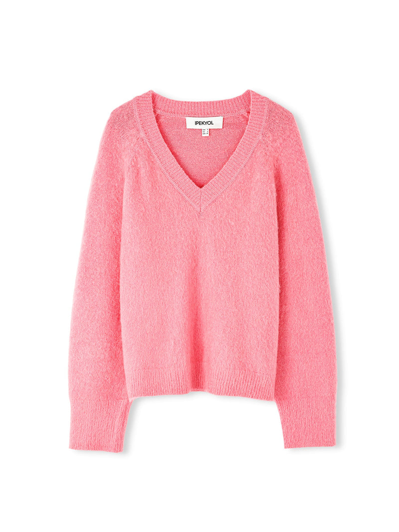 Ipekyol V-Neck Basic Sweater Pink