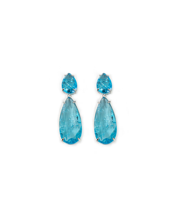 Ipekyol Crystal-Stone Earrings Blue