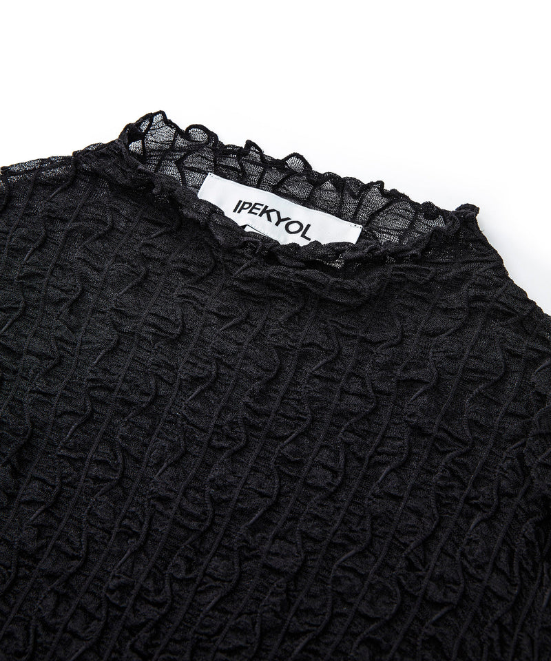 Ipekyol Transparent Long Sleeve T-Shirt Black