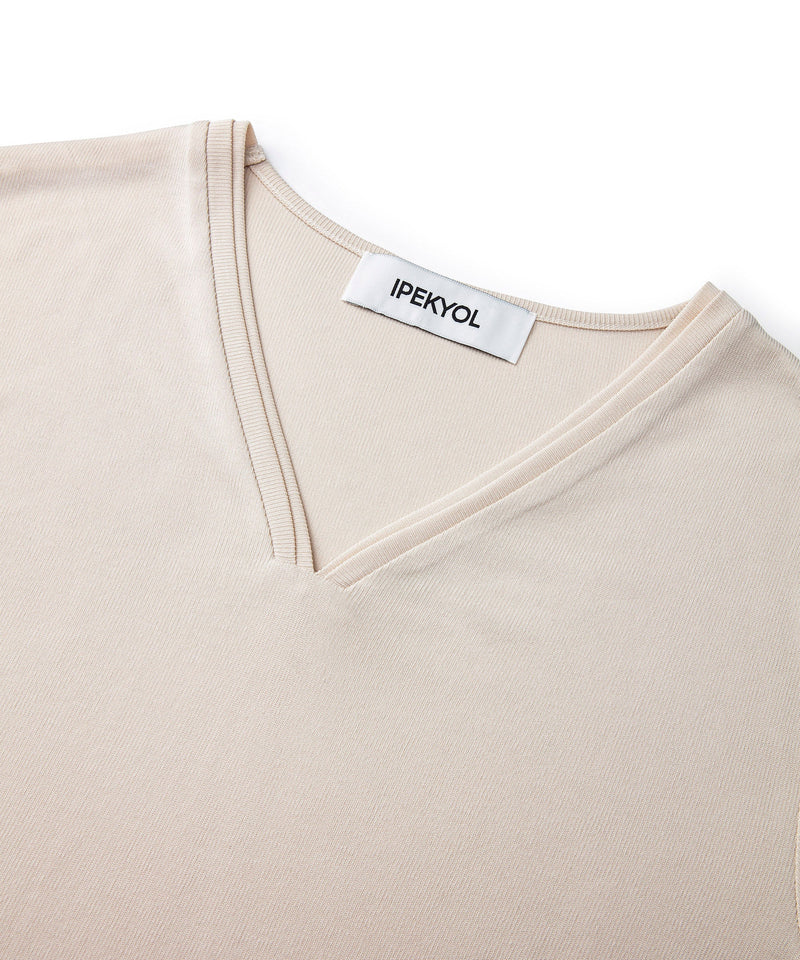 Ipekyol V-Neck Basic T-Shirt Oil