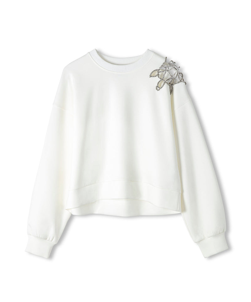 Ipekyol Stone-Embroidered Sweatshirt White