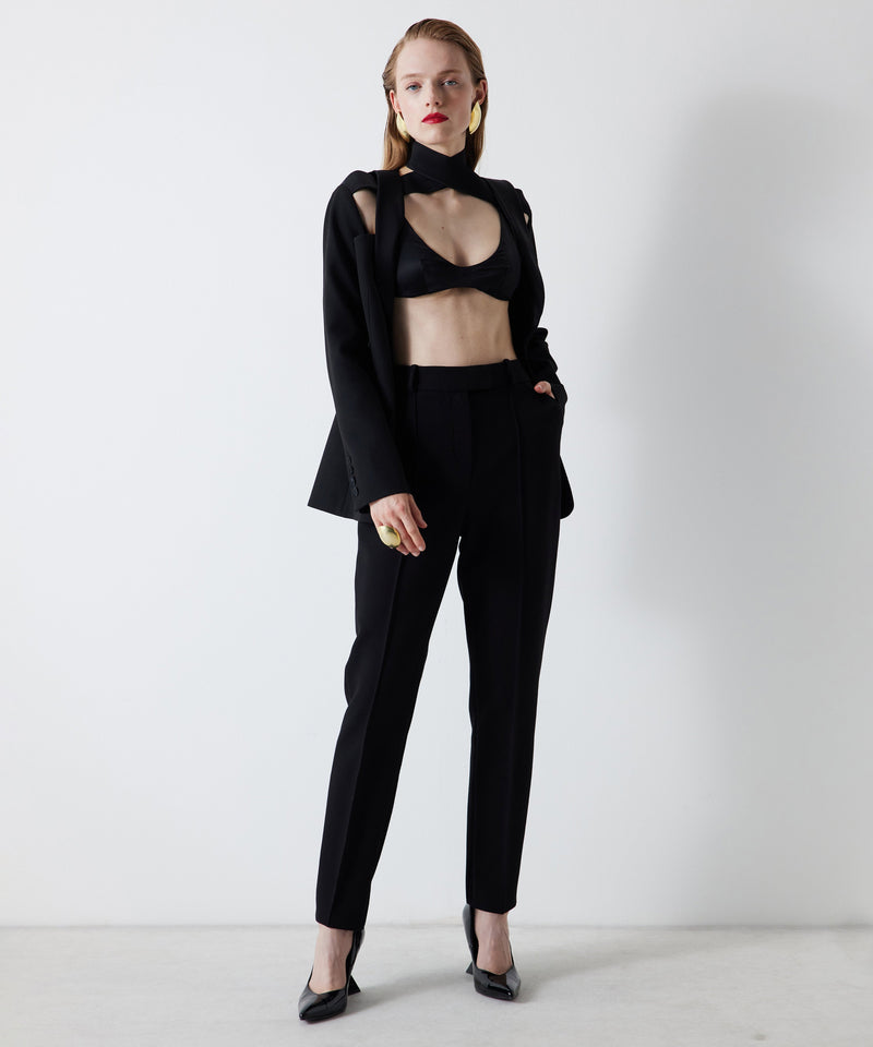 Ipekyol Satin Mix Cutout Blazer Black