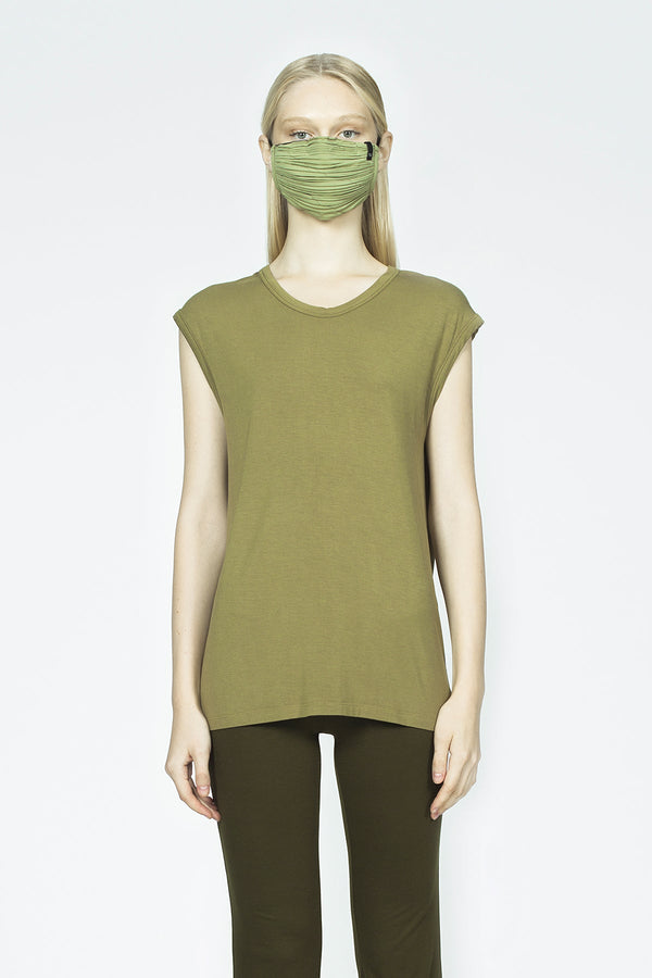 Nu Military Sleeveless T-Shirt Khaki