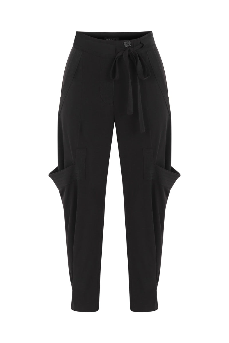 Nu High Waist Pocket Detail Trouser Black