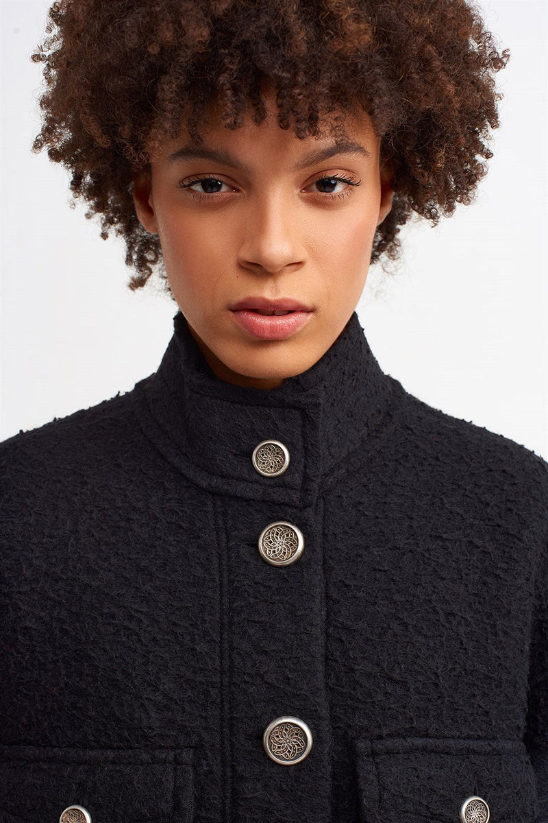 Nu Button Accessory Jacket Black