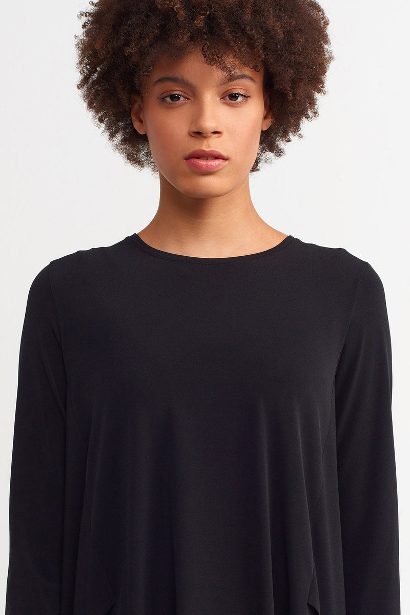 Nu  Basic Long Back Top Black