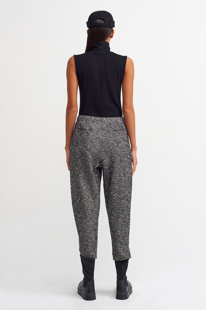 Nu Wool High Waist Trouser Grey Melanj