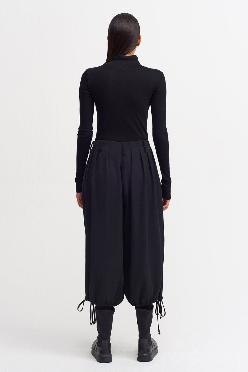 Nu Tie Detail Culotte Trouser Black