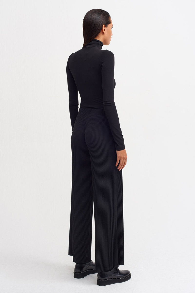 Nu Pleated Palazzo Trouser Black