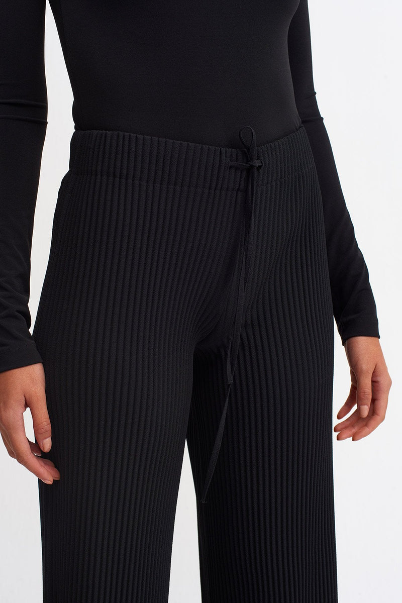 Nu Pleated Palazzo Trouser Black