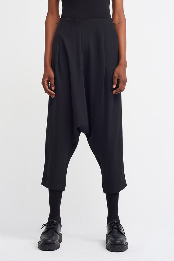 Nu  High Waist Harem Trouser Black