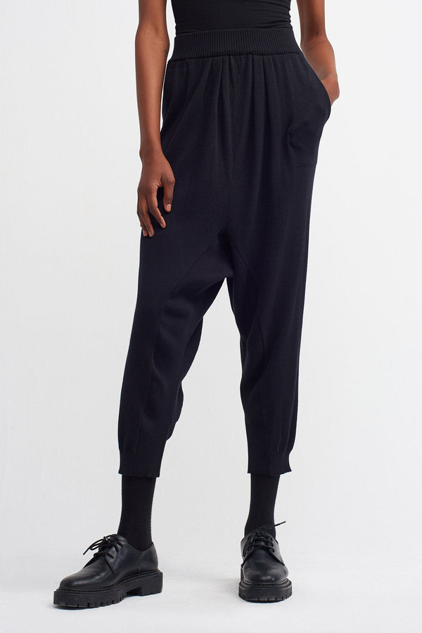 Nu  Elastic Waist Trouser Black