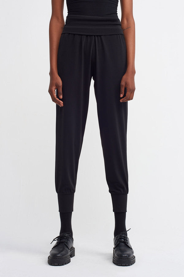 Nu  Basic High Waist Trouser Black