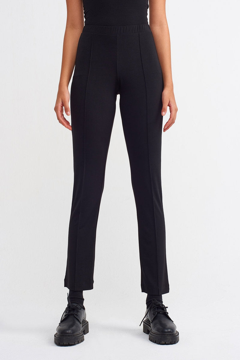 Nu  Basic Elastic Waist Trouser Black