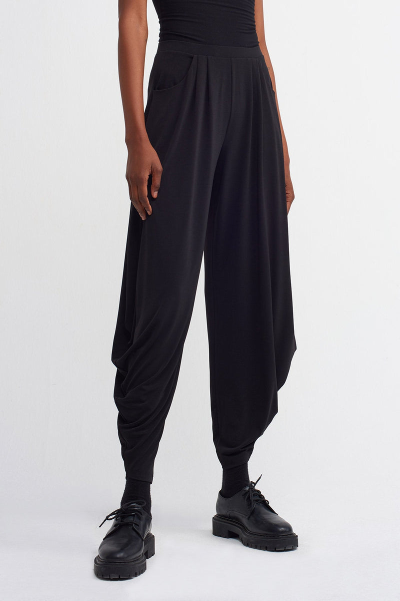 Nu  Basic Elastic Waist Trouser Black