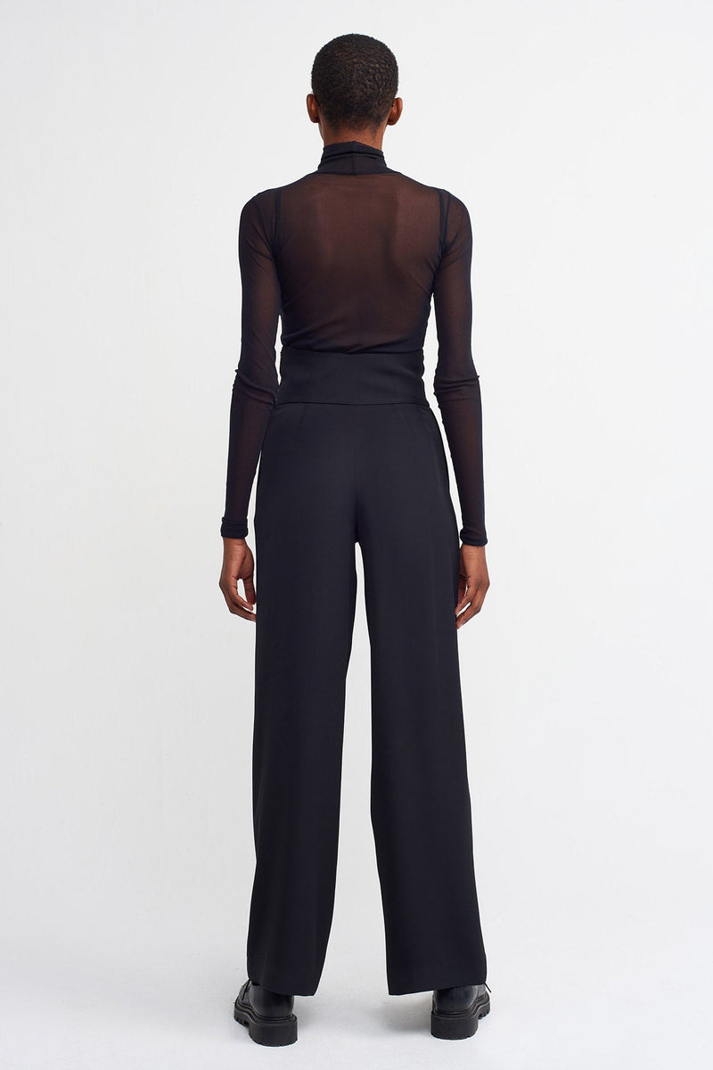 Nu  Front Pleat Detail Trouser Black