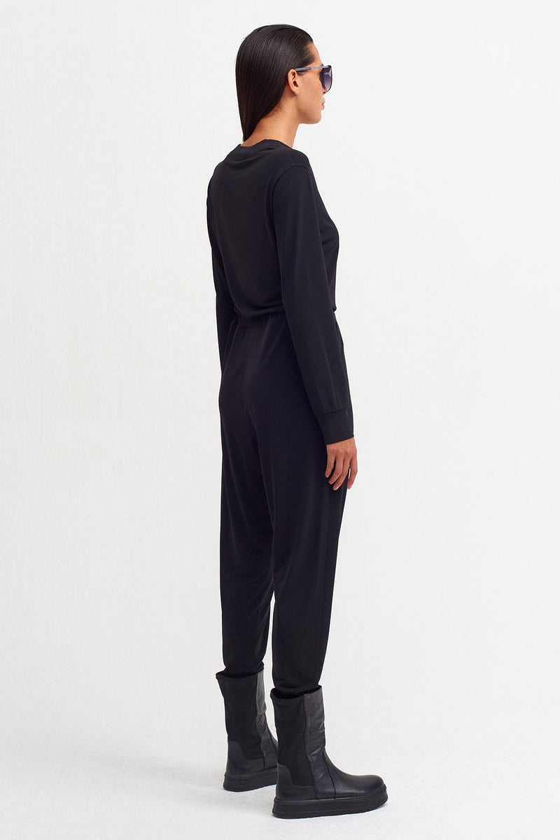 Nu Adjustable Waist Jumpsuit Black