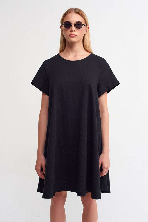 Nu  Short Sleeve Mini Dress Black