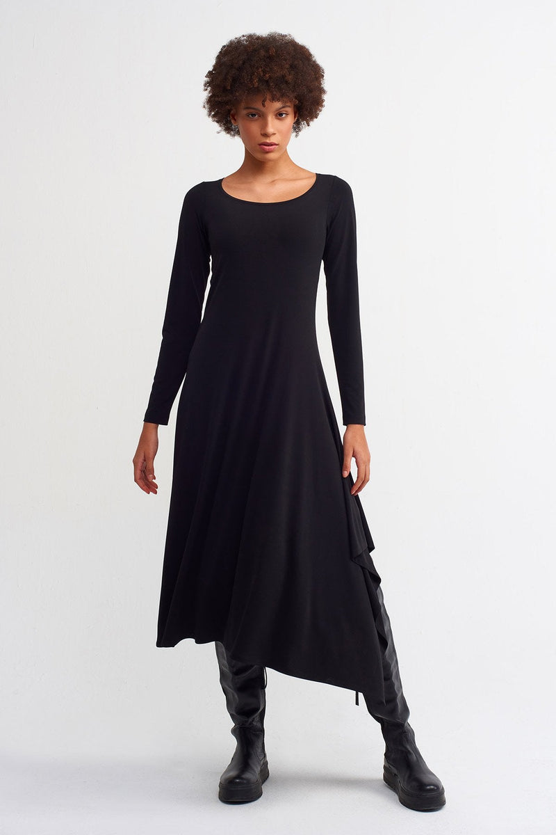 Nu  Basic Midi Dress Black