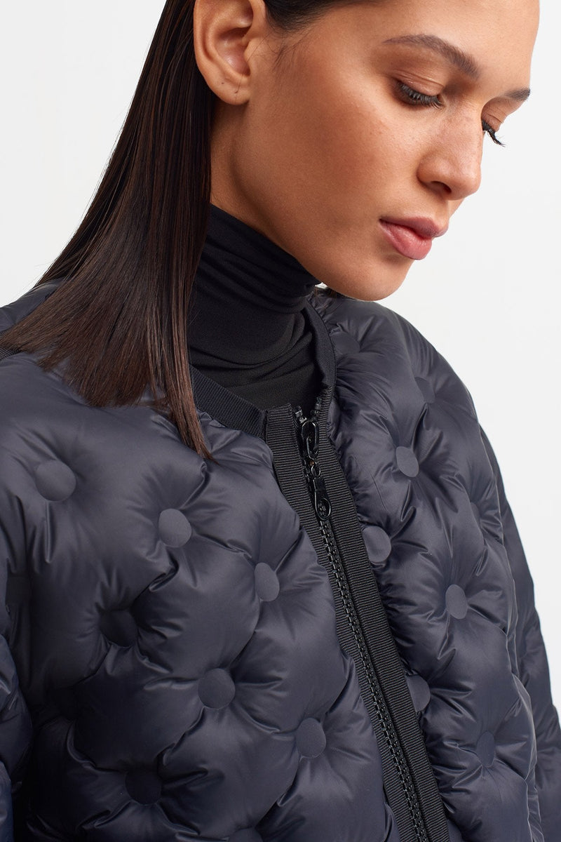 Nu Zip Up Puffer Jacket Black