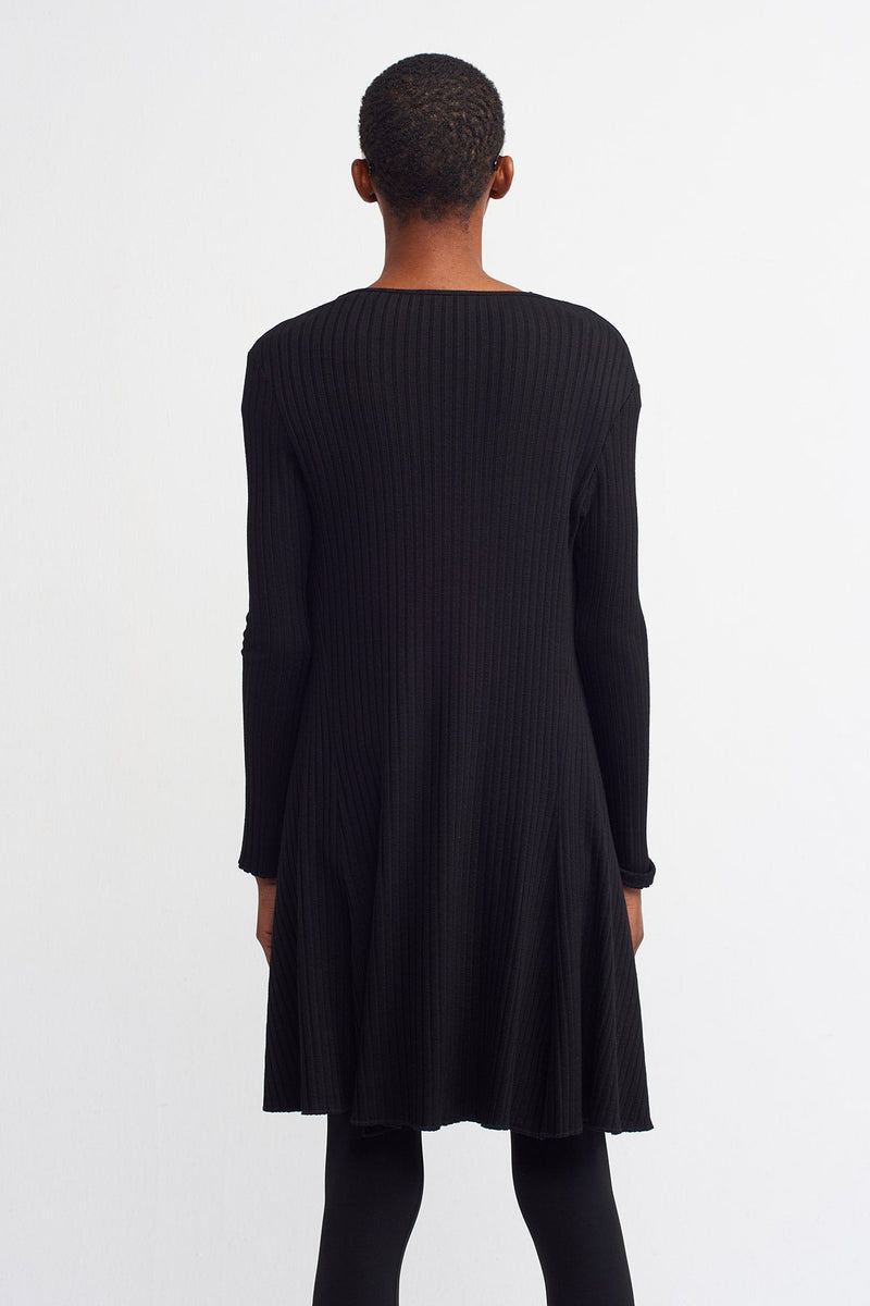 Nu  Long Sleeve Ribbed Cardigan Black