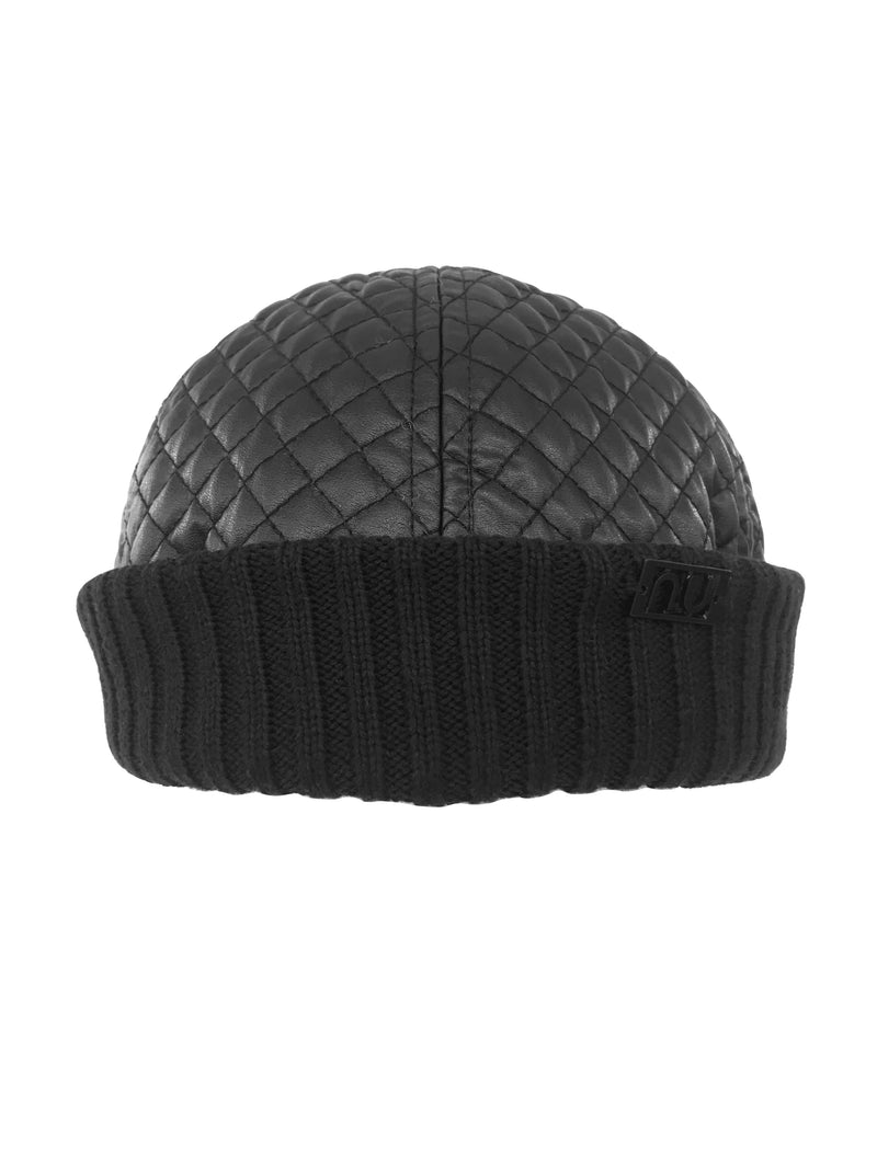 Nu Quilted Round Cap Black