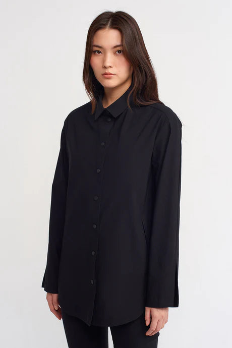 Nu Double-Pocket Shirt Jacket Black