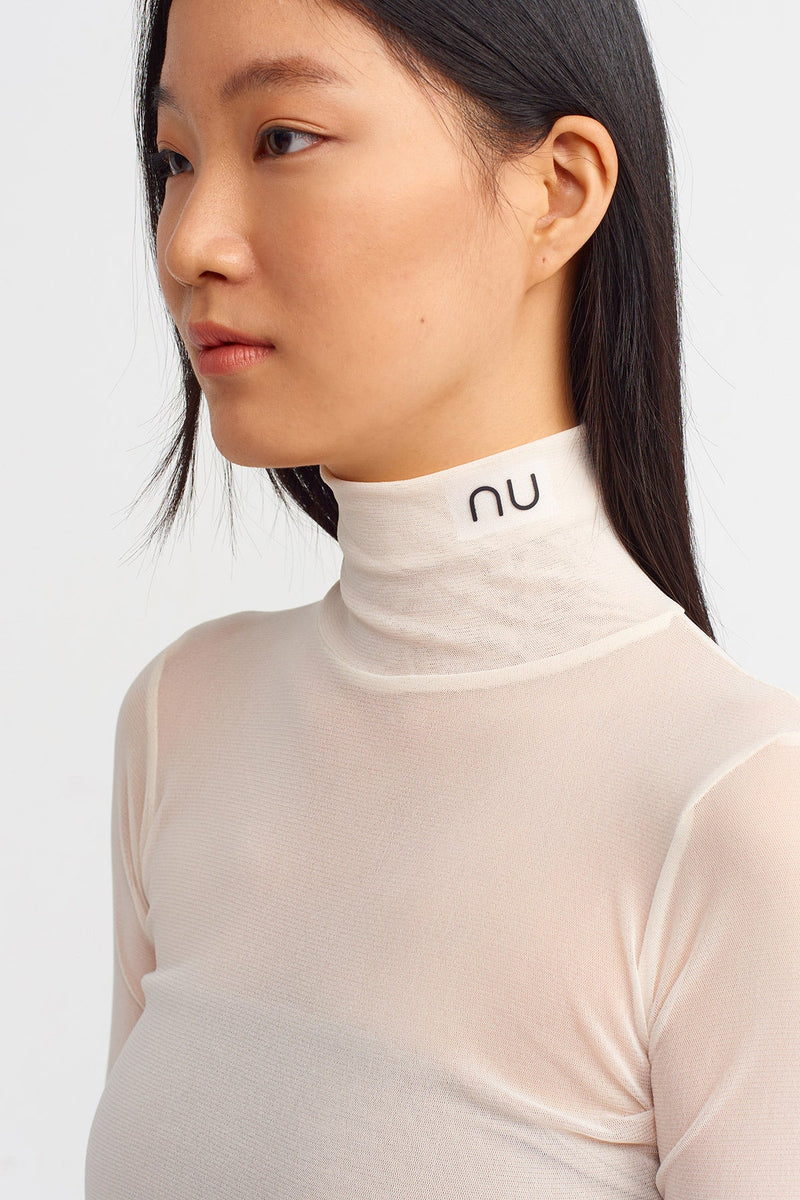 Nu High Neck Sheer Solid Top Natural